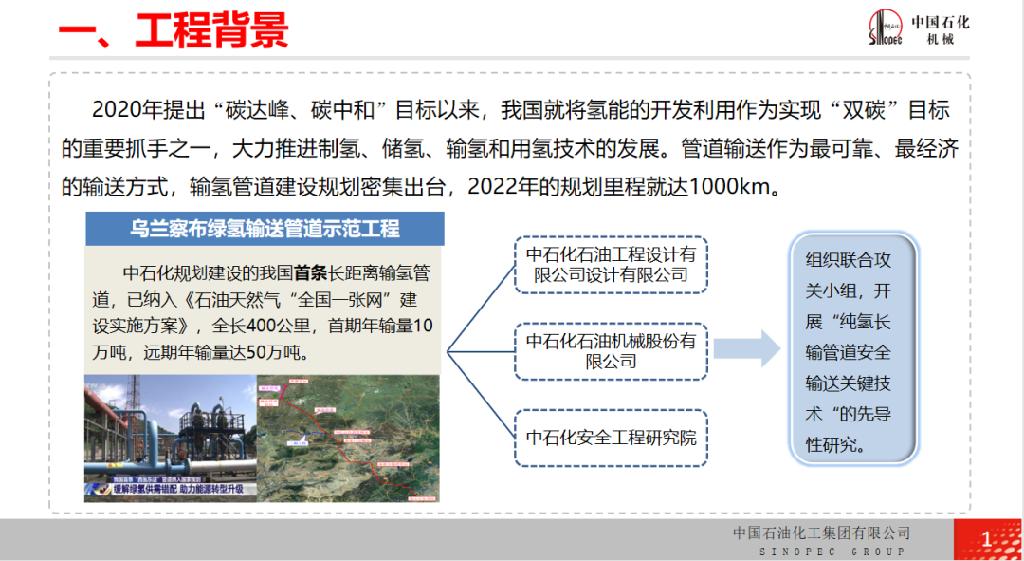 成本仅比天然气管道高20%！中石化“西氢东送”输氢管道亮相