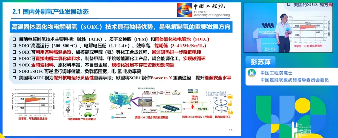 彭苏萍院士：碱性电解槽两个问题还没根本解决