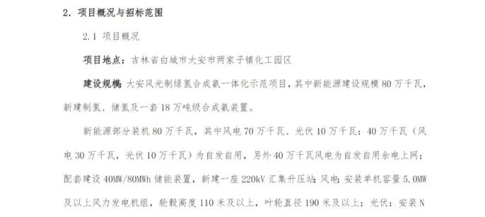 国电投大安项目，制氢合成氨部分即将全系统开车